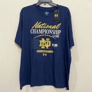 Notre Dame National Championship Shirt Under Armour Sz XL New Fighting Irish